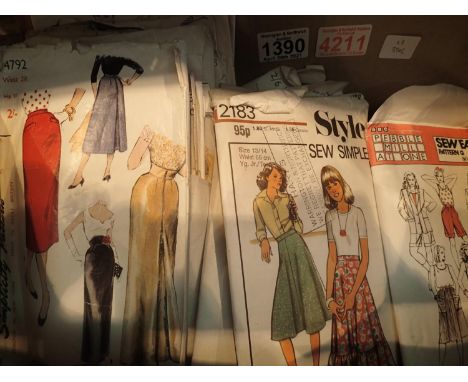 Box of approximately fifty assorted dressmaking patterns. P&amp;P Group 1 (£14+VAT for the first lot and £1+VAT for subsequen