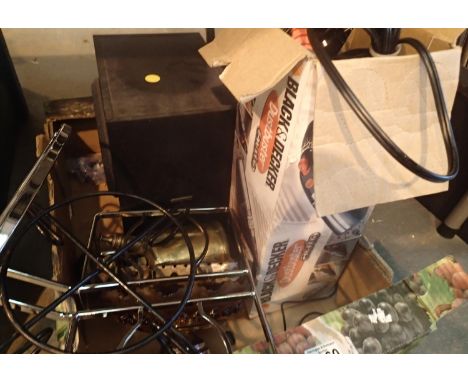 Box of mixed items including black and decker dustbuster , vintage blow lamp etc. Not available for in-house P&amp;P, contact