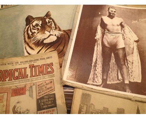 Selection of vintage sporting and other prints . Not available for in-house P&amp;P, contact Paul O'Hea at Mailboxes on 01925