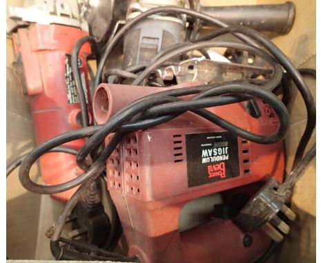 Assorted power tools to include a Power Devil jigsaw (untested). Not available for in-house P&amp;P, contact Paul O'Hea at Ma