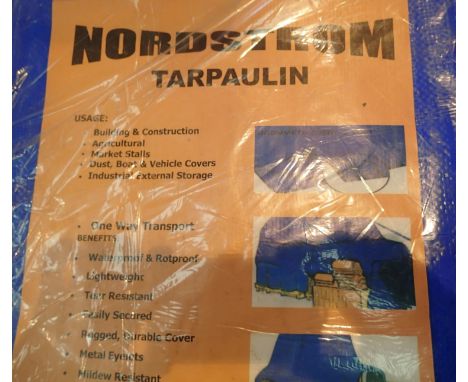 Nordstrom tarpaulin 5.4 x 3.5m. P&amp;P Group 1 (£14+VAT for the first lot and £1+VAT for subsequent lots) 