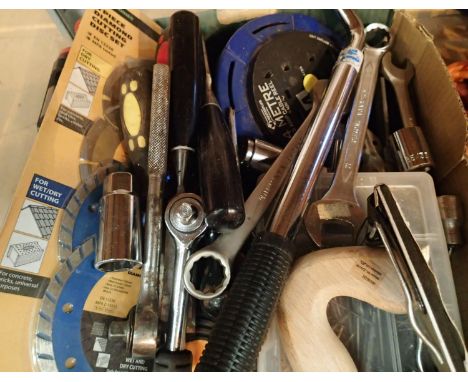Assorted tools including Powercraft angle grinder, clamps etc. Not available for in-house P&amp;P, contact Paul O'Hea at Mail