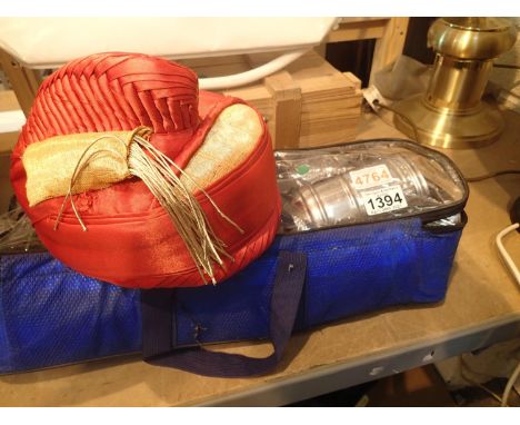 Bag containing tradition type hooker pipe and a middle eastern type hat. Not available for in-house P&amp;P, contact Paul O'H