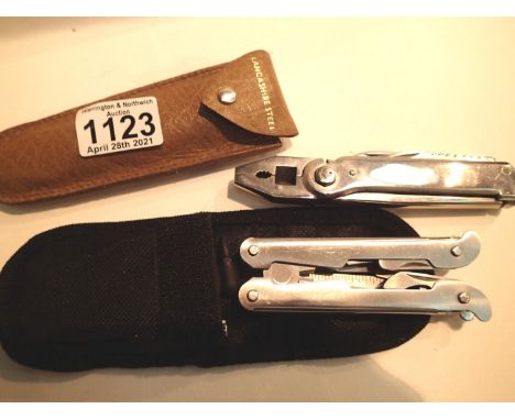Two cased emergency folding metal tools. P&amp;P Group 1 (£14+VAT for the first lot and £1+VAT for subsequent lots) 