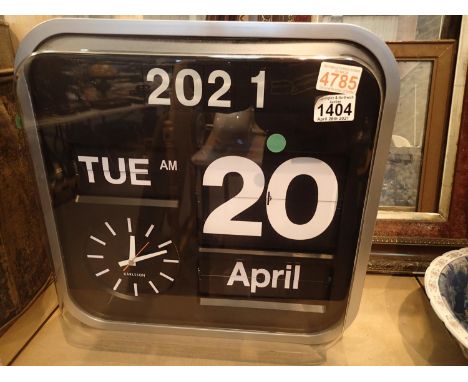 Large Karlsson day/date wall clock. Not available for in-house P&amp;P, contact Paul O'Hea at Mailboxes on 01925 659133 Condi