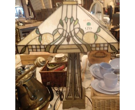 Modern Tiffany style lamp on a metal frame. Not available for in-house P&amp;P, contact Paul O'Hea at Mailboxes on 01925 6591