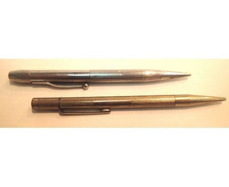 Gold plated and silver propelling pencils. P&amp;P Group 1 (£14+VAT for the first lot and £1+VAT for subsequent lots) 