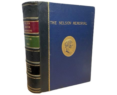 JOHN KNOX LAUGHTON: NELSON AND HIS COMPANION IN ARMS, London, George Allen, 1896. Bound in blue cloth with navy sectional and