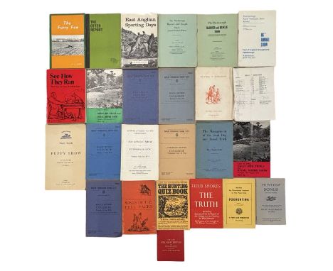 A packet of ephemera and pamphlets relating to hunting, hunting dogs etc