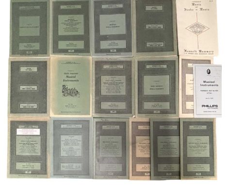 AUCTION CATALOGUES: Predominantly Sotheby's Important Musical Instrument sales, c 1970s, plus others