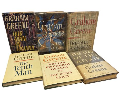 GRAHAM GREENE: 6 Titles: DOCTOR FISCHER OF GENEVA OR THE BOMB PARTY, London, The Bodley Head, 1980, first; THE END OF THE AFF