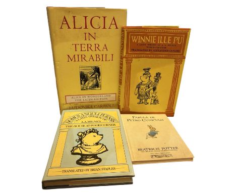 LATIN CHILDRENS': 4 Titles: A A MILNE: THE HOUSE AT POOH CORNER [BRIAN STAPLES], 1990; LEWIS CARROLL: ALICE IN WONDERLAND [CL