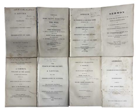 Eight 19th century Suffolk interest pamphlets: [BURY ST EDMUNDS] THE POLL AT THE ELECTION OF TWO BURGESSES TO SERVE IN PARLIA