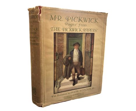 Mr Pickwick Illustrated in Colour by Frank Reynolds. C1910. 4to. Original red cloth in gilt, black and gold disk to the upper