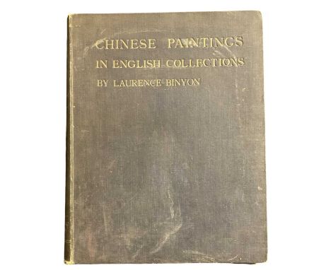 LAURENCE BINYON Chinese Paintings in English Collections. 1927. Folio, original cloth, titles in gilt to spine and upper boar