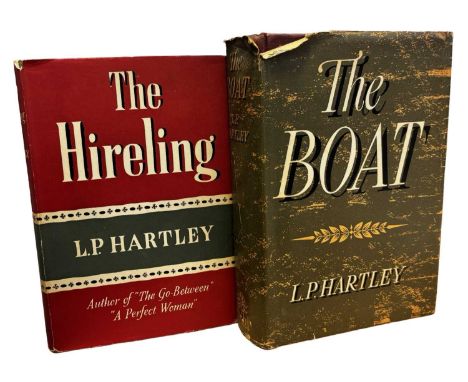 L P HARTLEY: 2 First Titles: THE HIRELING, London, Hamish Hamilton, 1957. In original clipped dustjacket; THE BOAT, London, H
