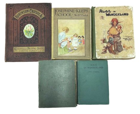 VINTAGE CHILDRENS' 5 Titles: ROBINSON CRUSOE, THE CLEVER CATS ETC - A PICTURE-BOOK FOR THE NURSERY, London, Thomas Nelson and