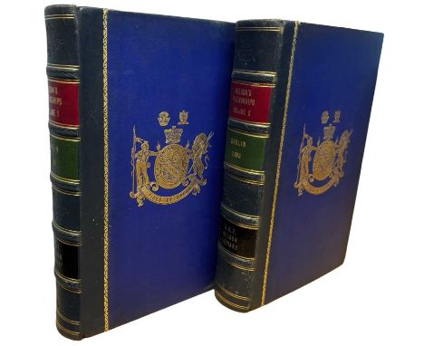 MRS HILDA GAMLIN: NELSON'S FRIENDSHIPS, London, Hutchinson, 1899. Bound in contemporary blue quarter calf with gilt title pan