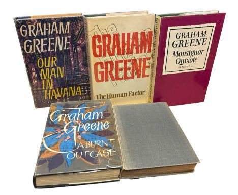 GRAHAM GREENE: 5 Titles: OUR MAN IN HAVANA, London, Heinemann, 1958, first; THE END OF THE AFFAIR, London, Heinemann, 1951, f