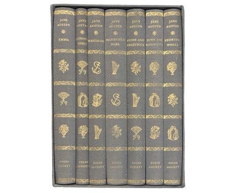 FOLIO SOCIETY: JANE AUSTEN boxed set: EMMA; NORTHANGER ABBEY; PERSUASION; MANSFIELD PARK; PRIDE AND PREJUDICE; SENSE AND SENS