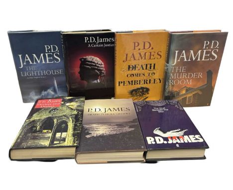 P D JAMES FIRST: 7 Titles: THE LIGHTHOUSE, London, Faber and Faber, 2005, signed, A CERTAIN JUSTICE, London, Faber and Faber,