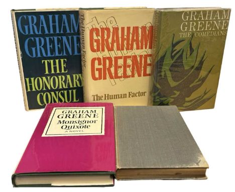 GRAHAM GREENE: 5 Titles: THE HONORARY CONSUL, London, The bodley Head, 1973, first; THE END OF THE AFFAIR, London, William He