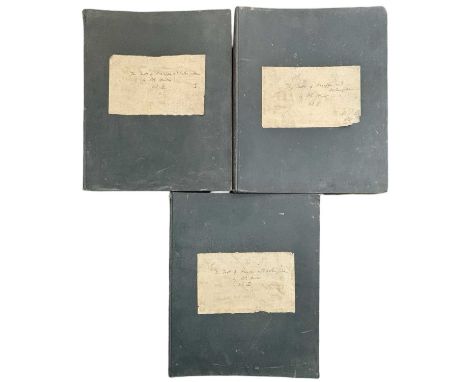 MANUSCRIPT 3 vol. G R HUNTER RESEARCH BOOKS Pakistan. “The Texts of Harappa and Mohenjodaro by G. R. Hunter”. C1930s. All thr