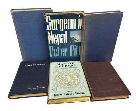 NEPALESE INTEREST: 6 Titles: JOHN HUNT: THE ASCENT OF EVEREST, London, Hodder and Stoughton, 1953; PETER PITTl SURGEON IN NEP