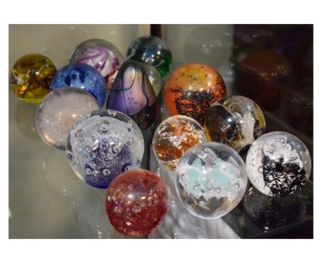 Collection of modern paperweights by Caithness, Selkirk, Mdina and others   Condition: 