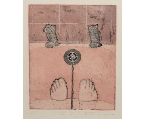 Patricia V. Dawson - Signed artists proof print - 'Feet', 24.5cm x 19cm, framed and glazed   Condition: 