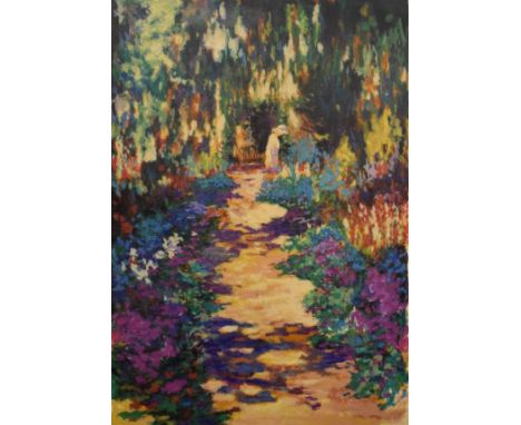 Duffy - Limited edition signed print - Giverny Hommage, numbered 144/300, 94cm x 66cm, in gilt frame   Condition: 