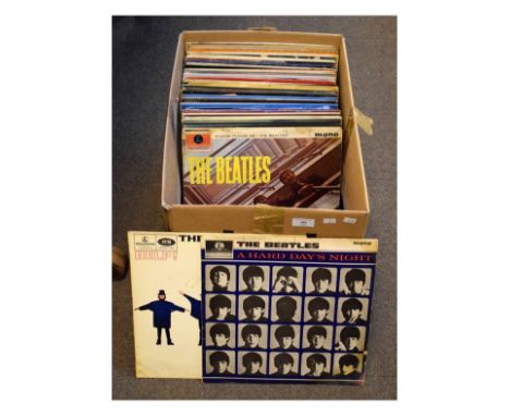 Assorted records to include; The Beatles, A Hard Days Night, Help!, Please, Please Me, With The Beatles, Sam Cooke, Wonderful