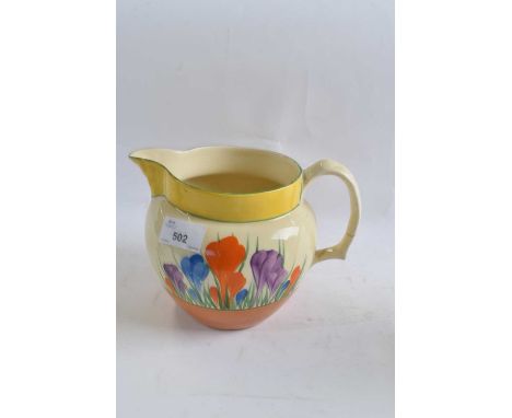 A Clarice Cliff crocus pattern jug