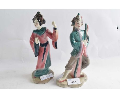 A pair of Temple dancers modelled by Helen Lindooff for GoldscheiderGood condition -no damage/repairs noted
