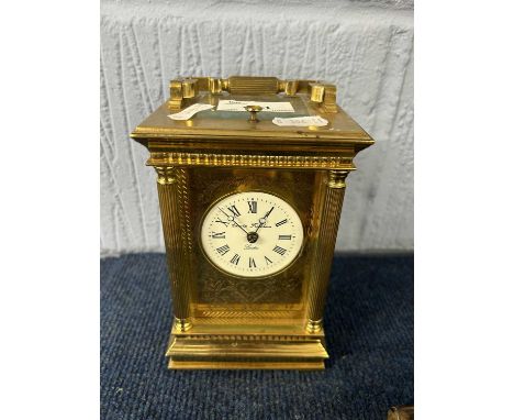 A large carriage striking carriage clock with turned columns, the dial signed Charles Frodsham, London