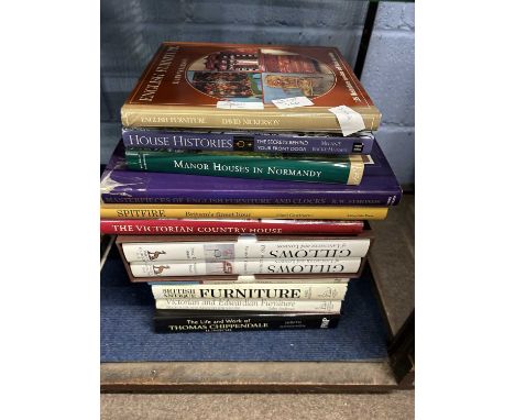 Further quantity of antique books on mainly furniture, Life &amp; Work of Thomas Chippendale etc