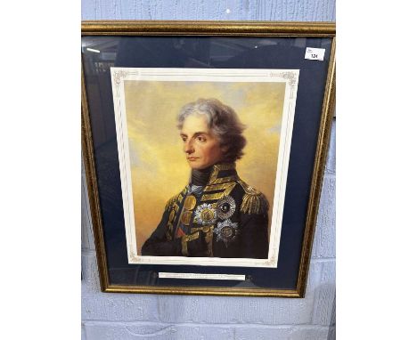Portrait of Nelson, reproduction print, 34cm wide, glazed and framed