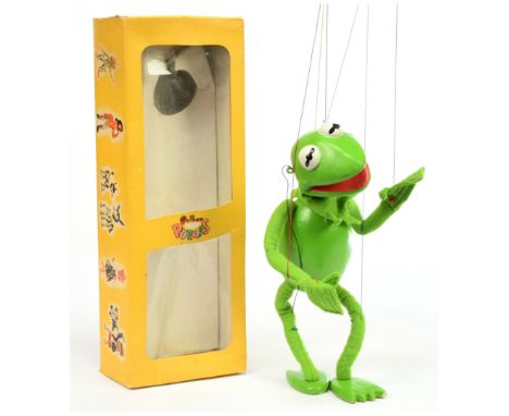 Pelham Puppets Kermit Frog The Muppets vintage puppet, Good Plus to Excellent, in Fair Plus to Good correct box.&nbsp;