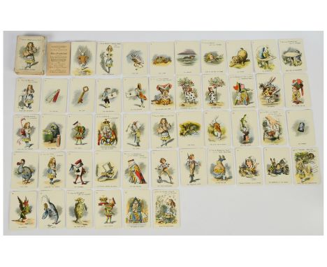 Thomas de la Rue &amp; Co Ltd Alice in Wonderland vintage playing cards, "Manufacturers to his Majesty", complete set of 48, 