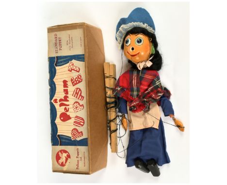 Pelham Puppets Sarah Swede (Mr Turnip's wife) vintage puppet, type SL, circa 1953, missing nose, otherwise Good to Good Plus,