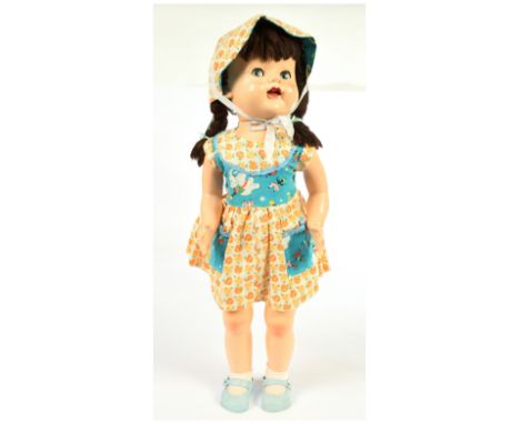 Pedigree Walker vintage doll, British, 1950s, hard plastic, Fair Plus to Good, 22"/56cm.