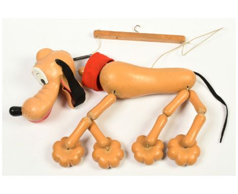 Pelham Puppets Display Range Disney Pluto vintage puppet, No 2 large scale, Good to Good Plus, 24"/61cm tall.