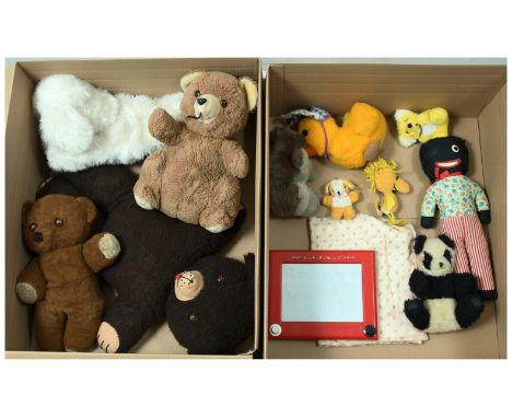 Vintage Snoopy Woodstock, teddy bears, etc, includes: United Feature Syndicate (1972) Snoopy Woodstock, with sewn in label, v