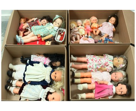 Vintage vinyl dolls, including: Palitoy; Ideal Velvet Crissy family Cinnamon; Playmates Tiny Tears; American Doll &amp; Toy C