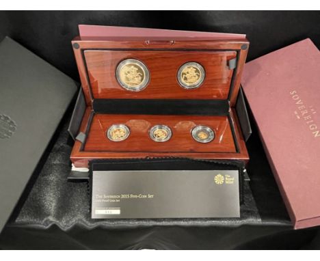 UNITED KINGDOM. The UK 2015 Gold Proof 5-Coin Sovereign 4th Portrait Collection, in the original box as issued by the Mint an