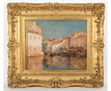 JAMES HERBERT SNELL (BRITISH 1861 - 1935),
PORT BRESCON
oil on panel, signed
36cm x 45cm
Framed 