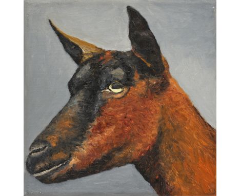 Karin Kneffel, Ohne TitelÖl auf Leinwand 20 x 20 cm. Rückseitig auf der Leinwand signiert und datiert 'K. Kneffel 1992'. - Mi