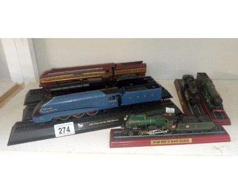 6 plastic '00' gauge scale models of locomotives