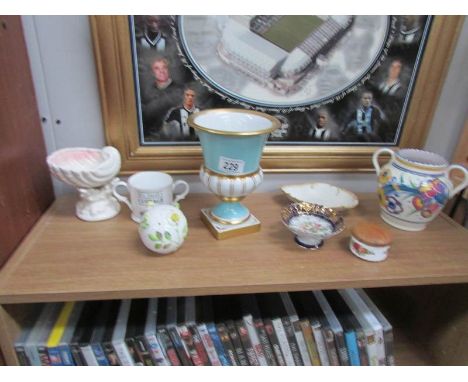 A mixed lot including Poole Pottery vase