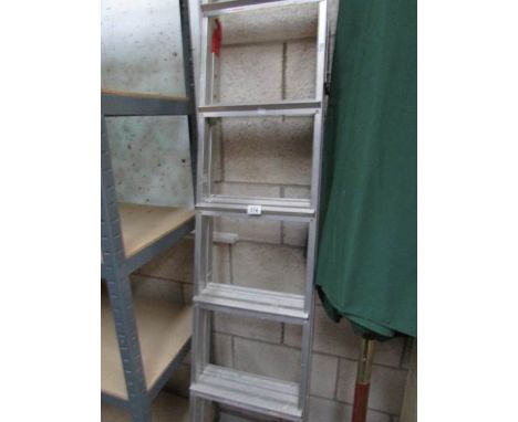 An aluminium step ladder